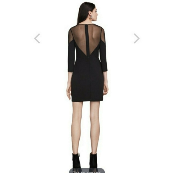 BcbgMaxazria Mesh Inset Mini Cocktail Dress - Picture 3 of 7